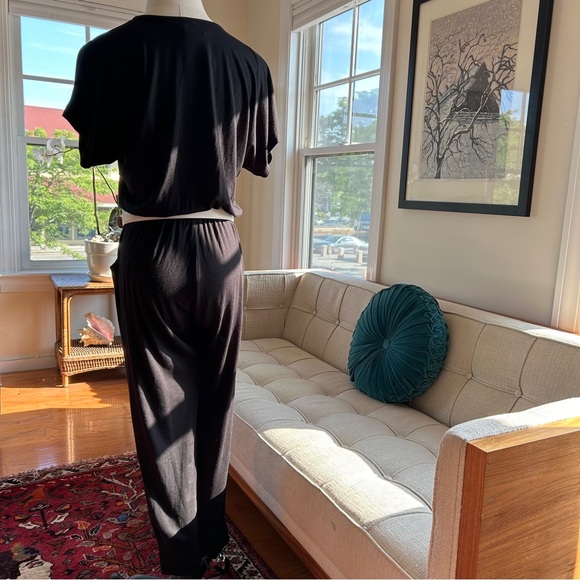 Loveappella Short Sleeve Wrap Top Jumpsuit - Picture 5 of 12